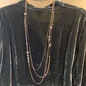 Loft layered metals necklace